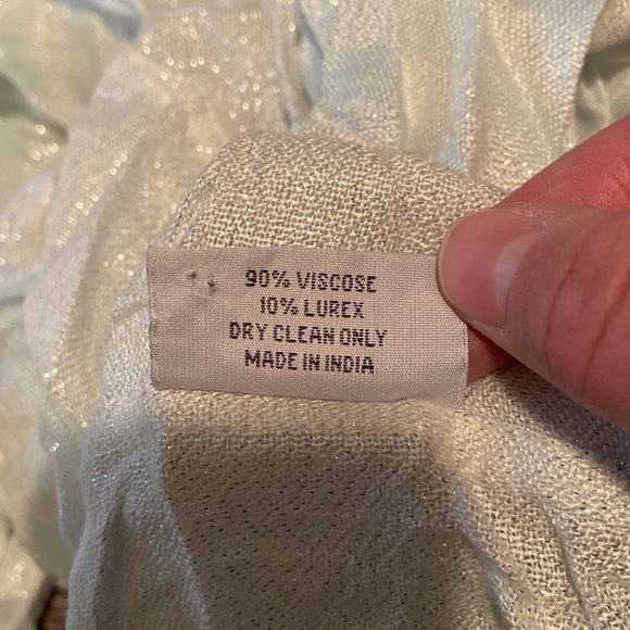 Silver and teal stripes infinity scarf - Picture 3 of 3